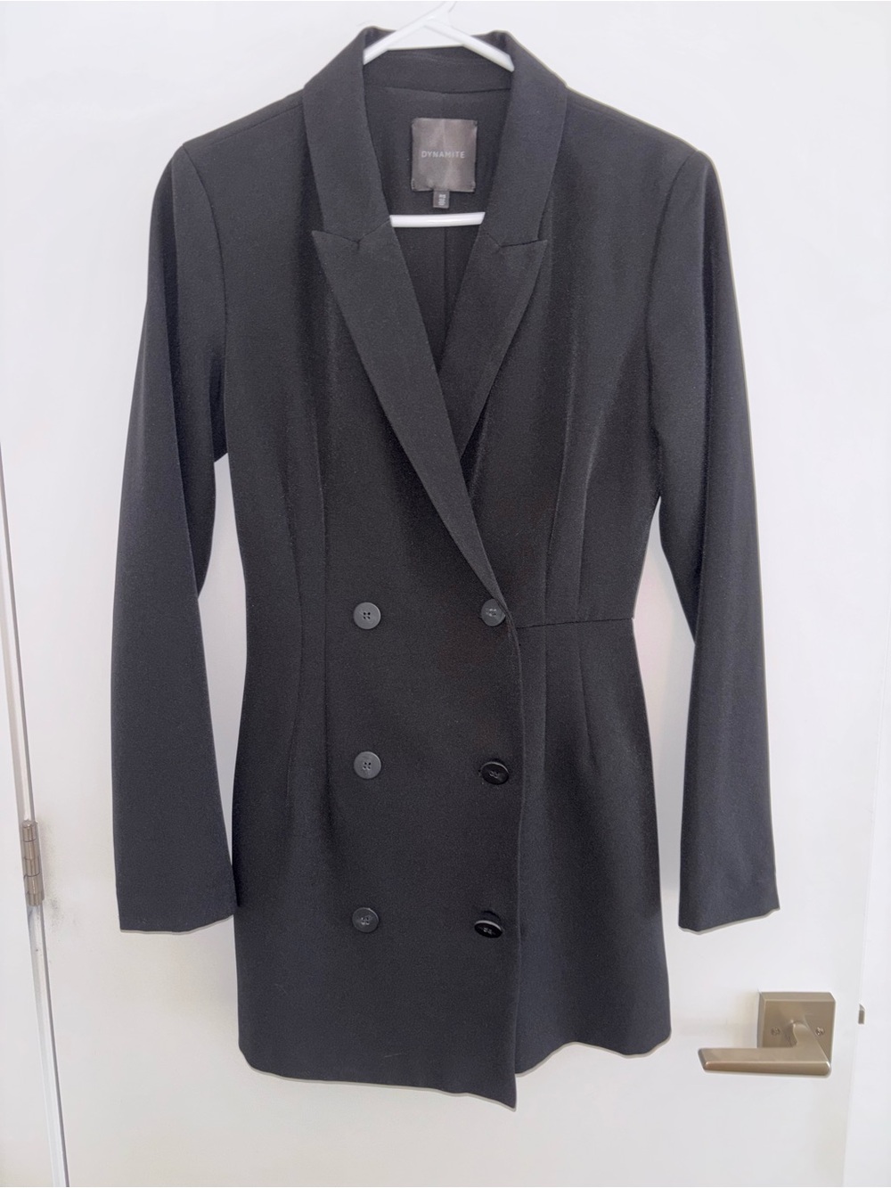 Dynamite Women’s Black Double-Breasted Blazer Romper